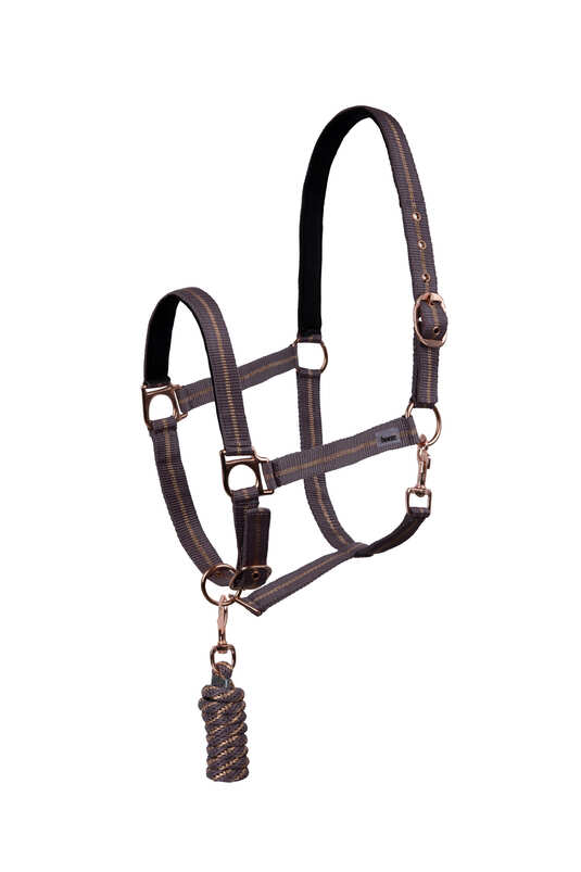 Horze Halter & Lead Set with Metallic Stripe